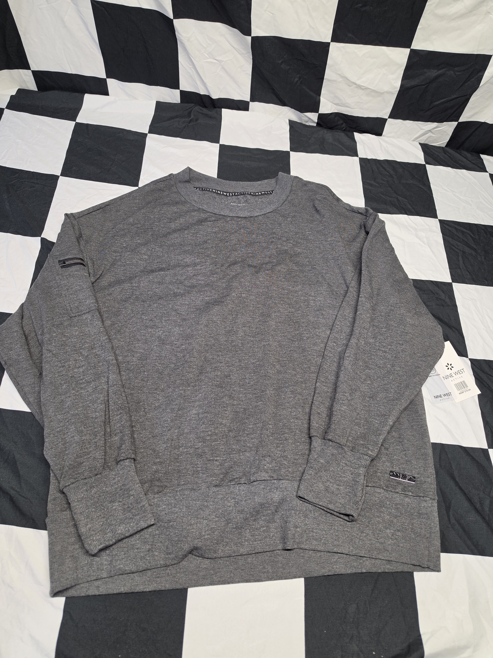 Nine West Gray Crewneck Sweatshirt